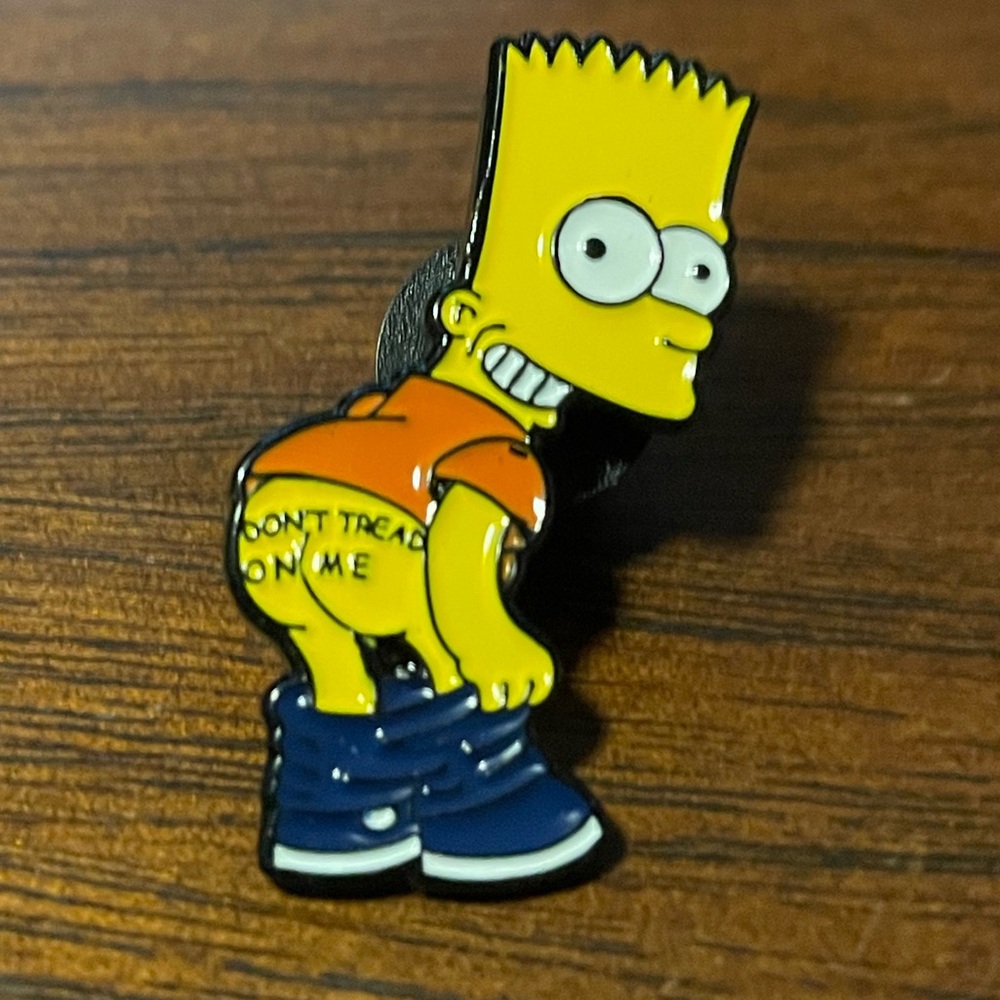 ⚡️ Bart Simpson Moon Don’t Tread On Me Simpsons Collectable Fashion Pin⚡️